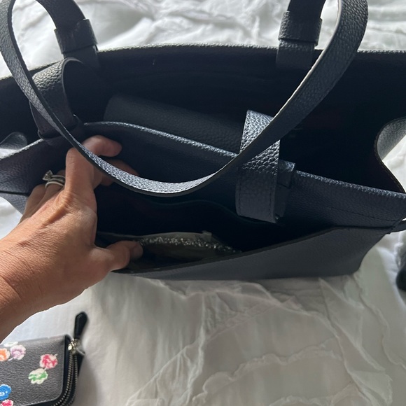 Tumi Black Pebbled Leather Double-Handle Tote - Picture 3 of 7